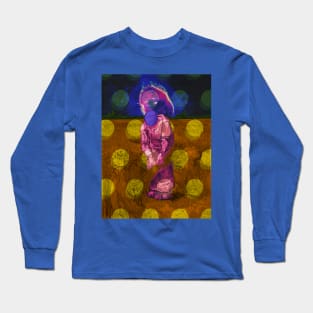 Peasant Woman Binding Sheaves by Van Gogh (Remix by SABRE) Long Sleeve T-Shirt